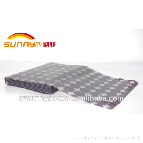 Printed Frosted PP Expandable File Letter Holder Organizer With Elastic Band